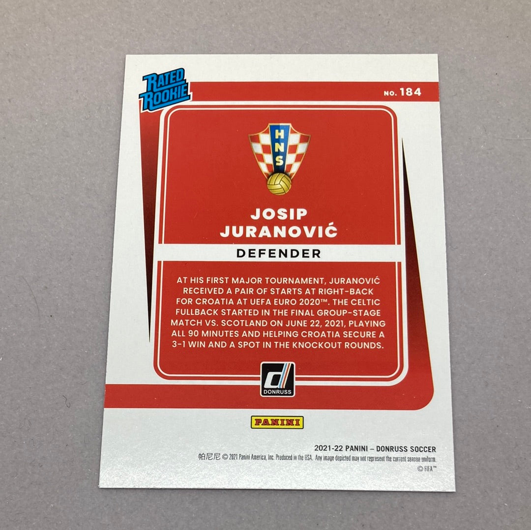 2021-22 Panini Donruss Josip Juranovic Rate Rookie Soccer Card Panini
