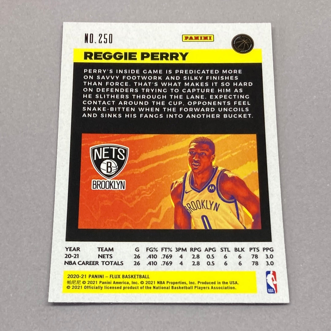 2020-21 Panini Flux Reggie Perry Rookie Card Panini
