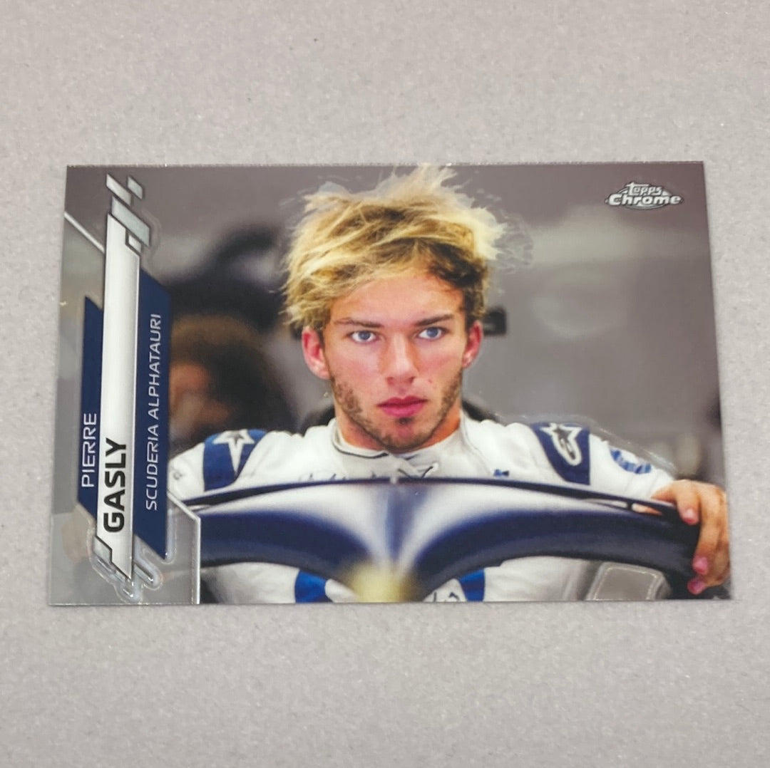 2020 Topps Chrome Pierre Gasly Base #184 F1 Card Topps