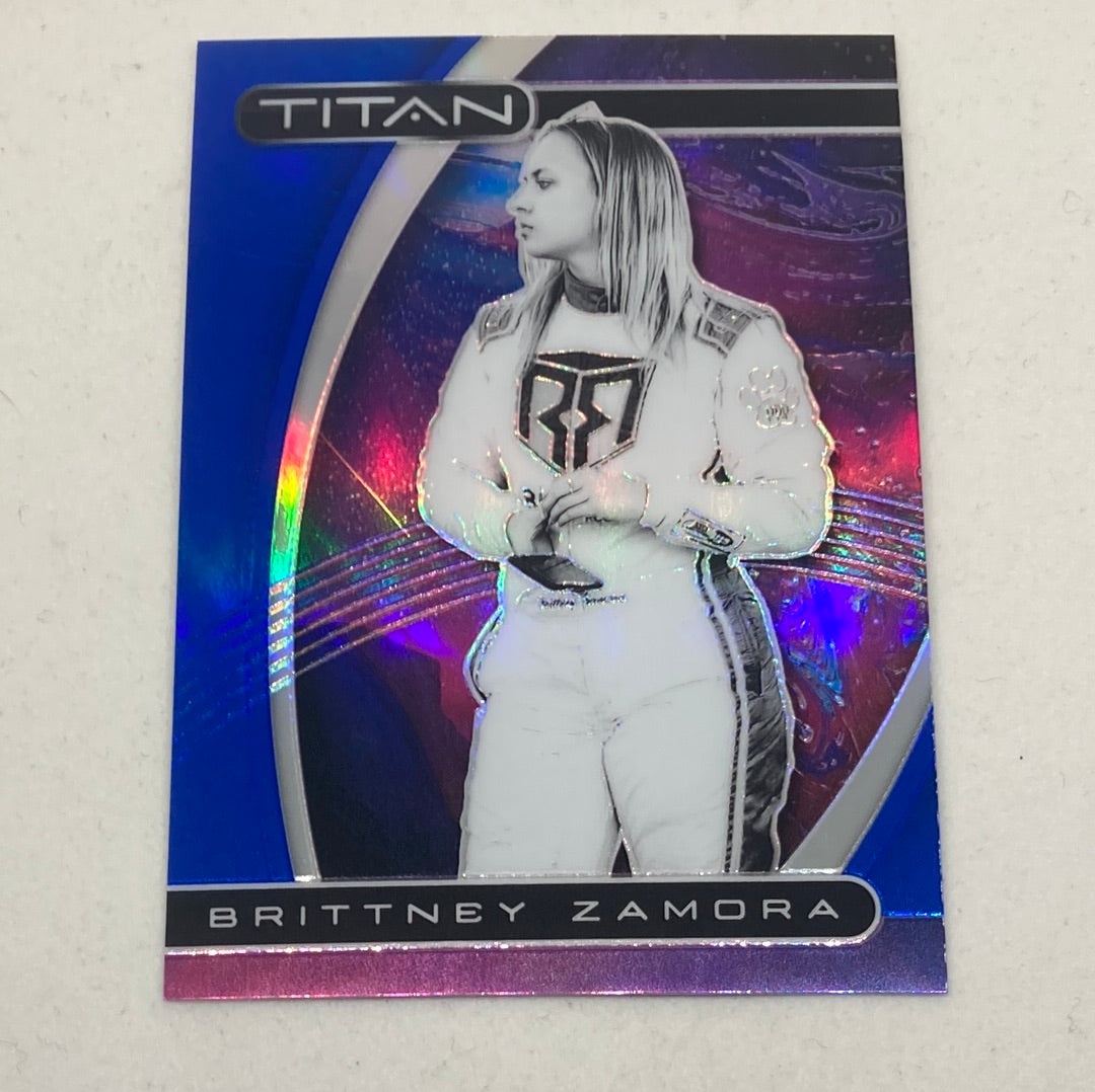 2021 Panini Chronicles Titan Brittney Zamora 68/199 Blue Prizm Panini