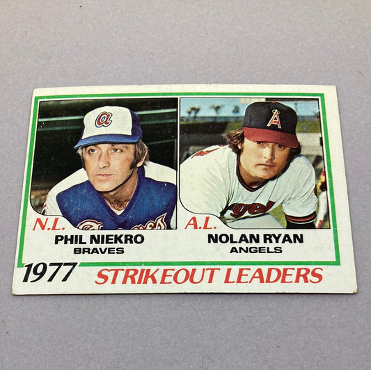 1978 Topps Baseball 206 Strikeout Leaders Baseball Card Topps