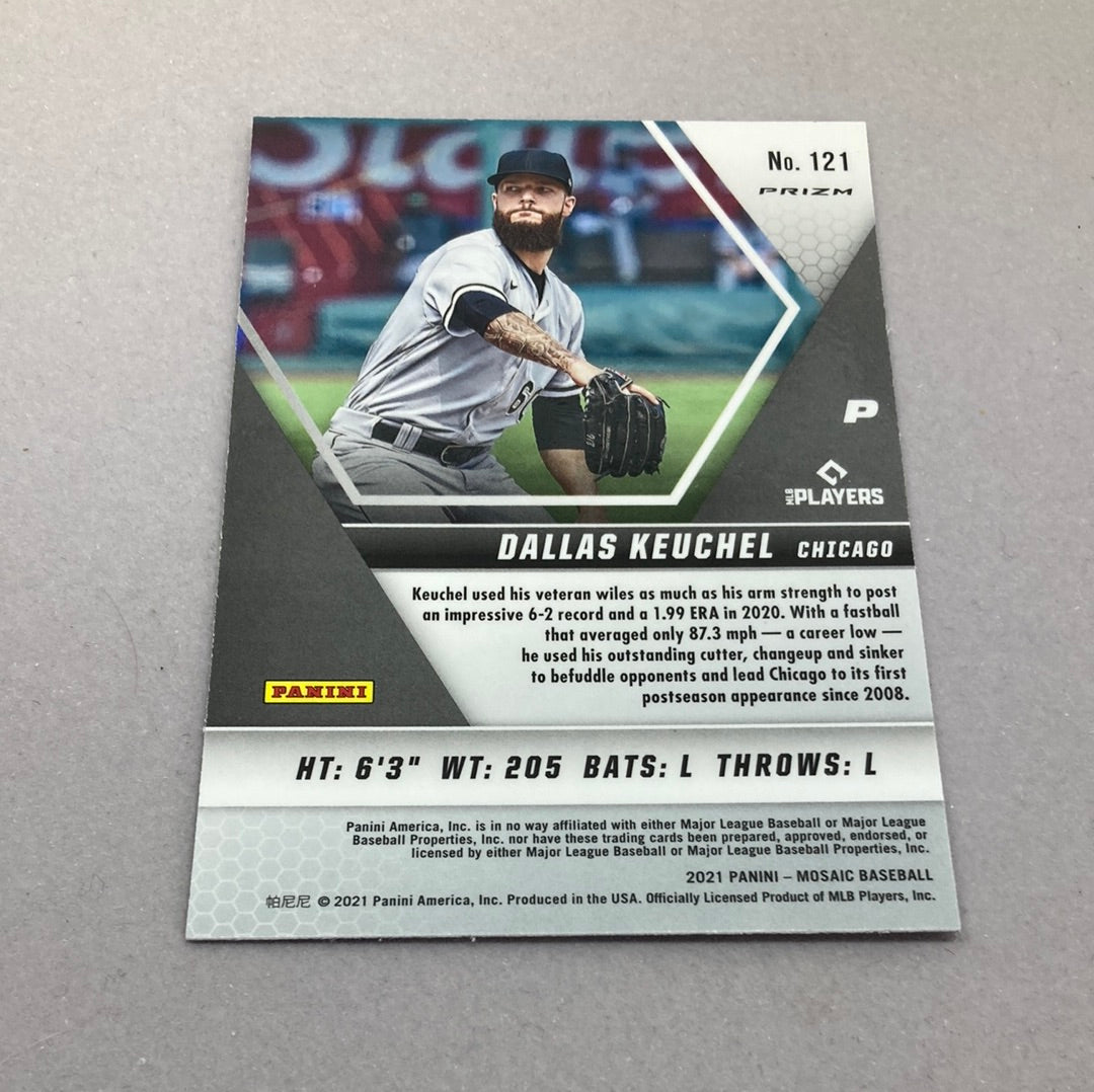 2021 Panini Mosaic Dallas Keuchel Blue Mosaic Baseball Card Panini