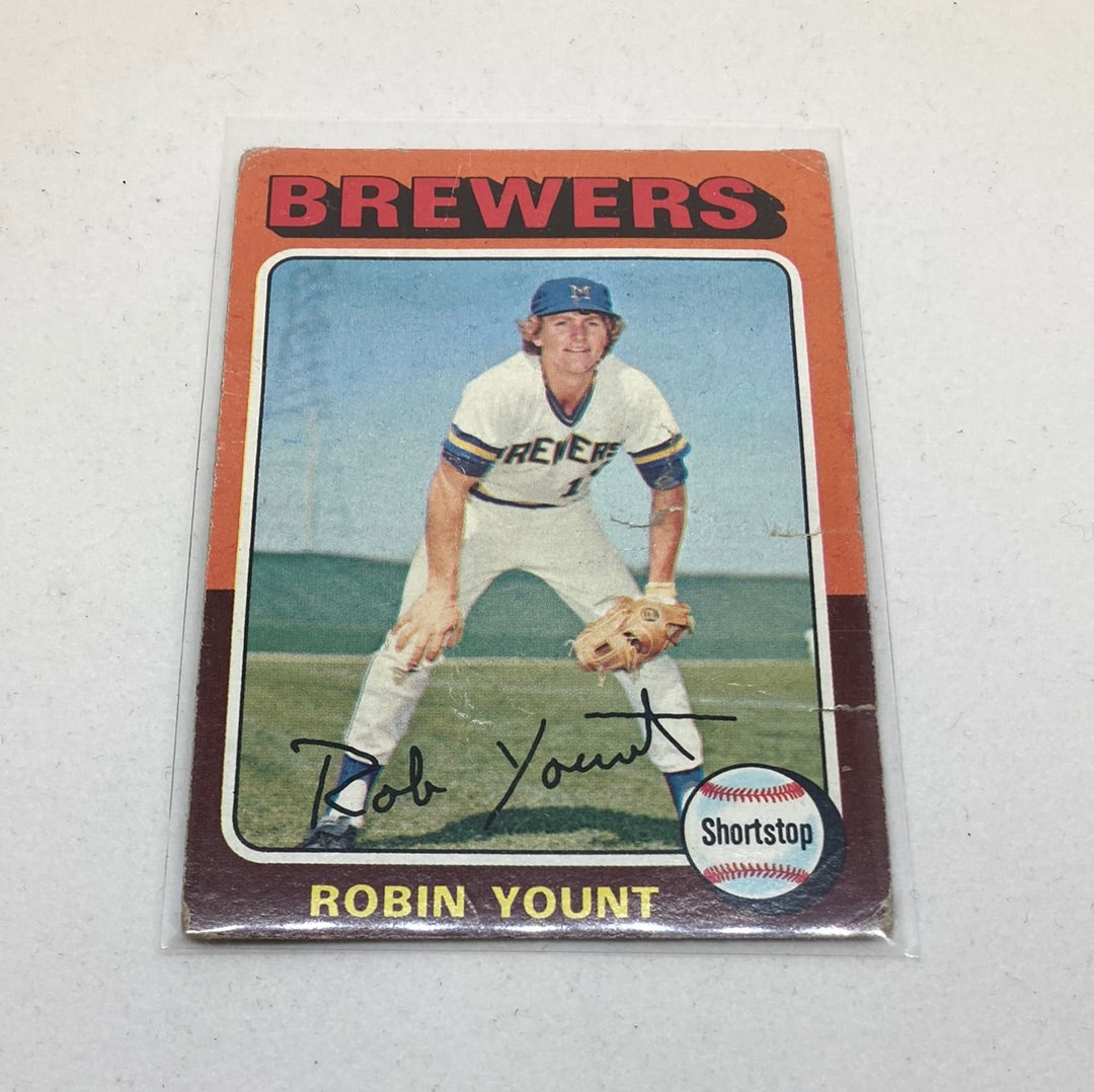 4 Vintage Baseball Cards - Nolan Ryan, Robin Yount, Bob Boone, Bruce Dal Canton - Ripped or Damaged Topps