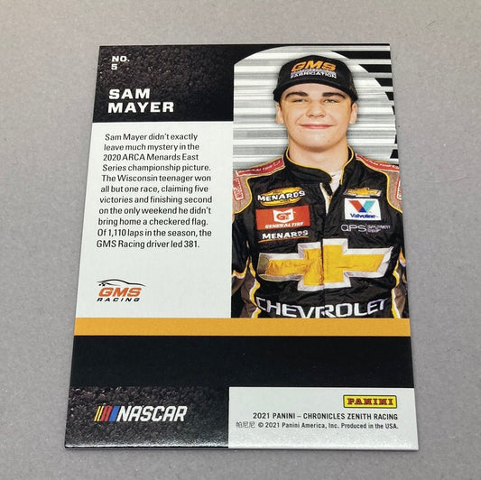 2021 Panini Chronicles Zenith Sam Mayer Nascar Card - ChronicCards