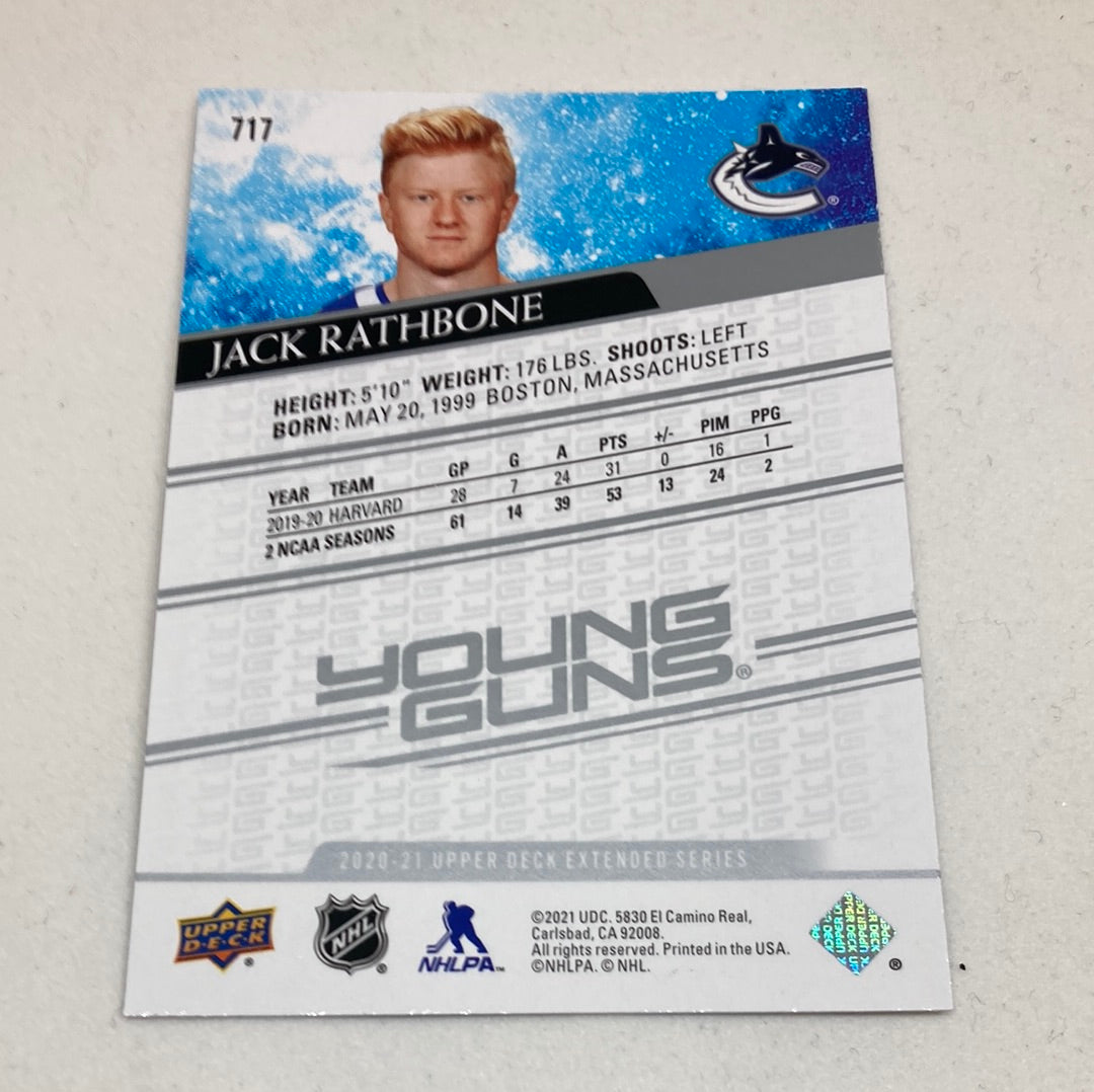 2020-21 Upper Deck Jack Rathbone Young Guns Upper Deck