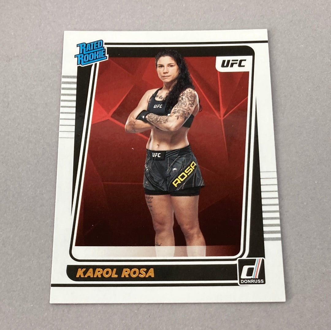 2022 Panini Donruss Karol Rosa Rated Rookie UFC Card Panini