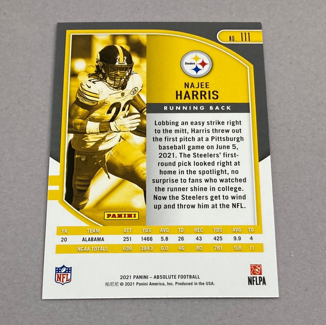 2021 Panini Absolute Najee Harris Rookie Card Panini