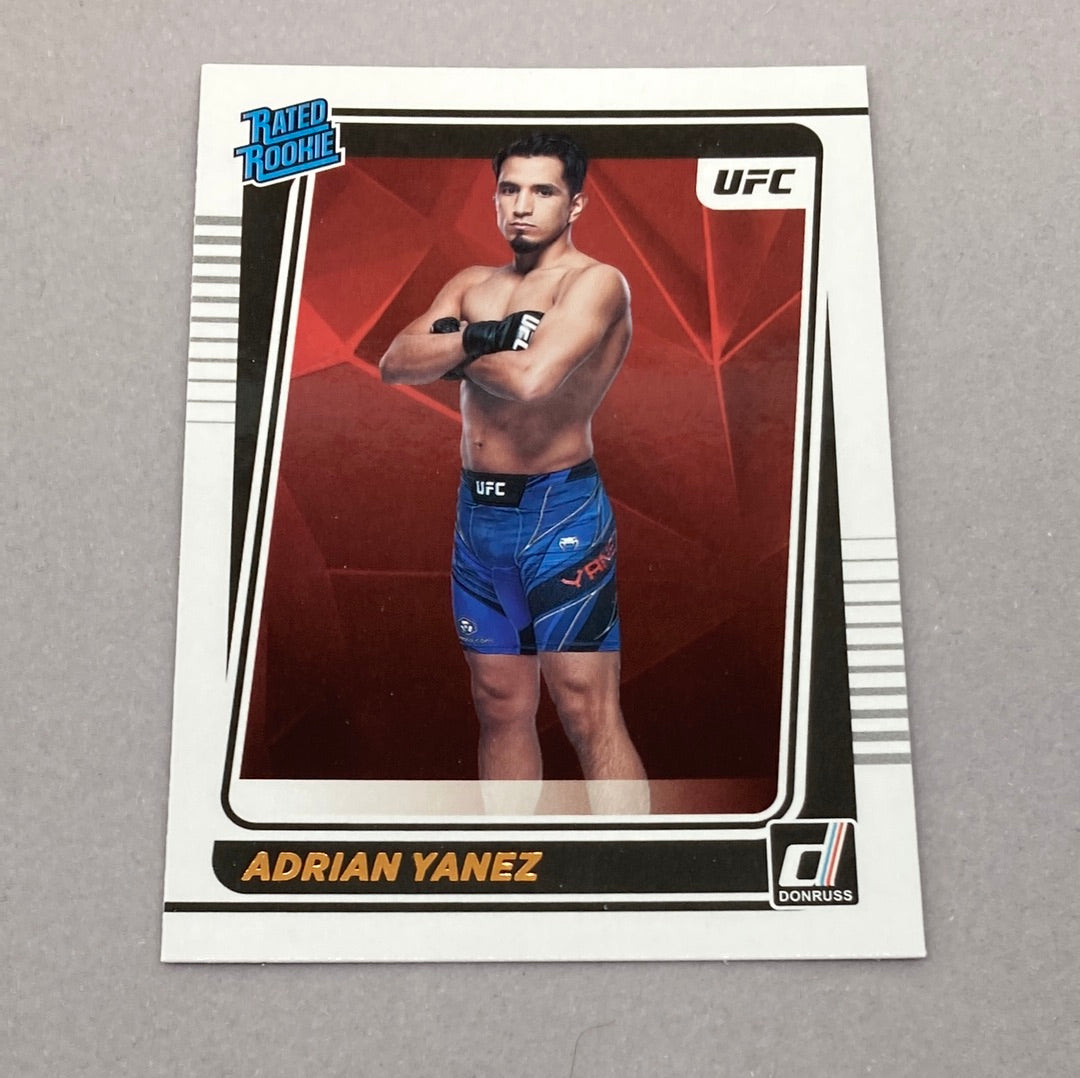 2022 Panini Donruss Adrian Yanez Rated Rookie UFC Card Panini