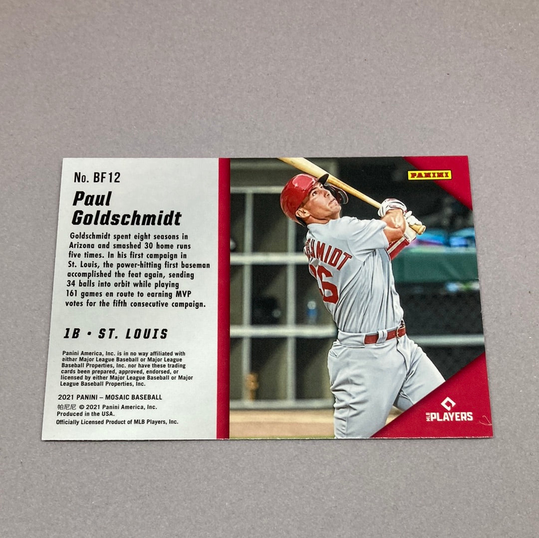 2021 Panini Mosaic Paul Goldschmidt Big Fly Baseball Card Panini