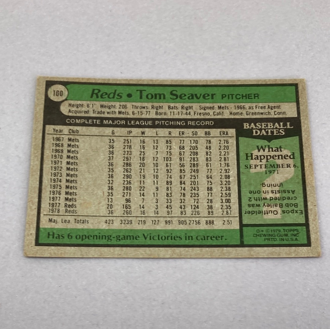 1979 Topps Tom Seaver #100 Baseball Card Topps