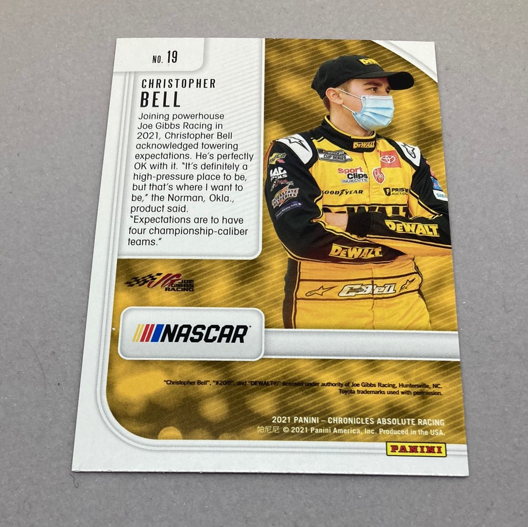 2021 Panini Chronicles Absolute Christopher Bell Nascar Card Panini