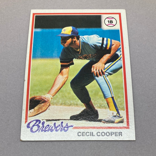 1978 Topps Baseball Cecil Cooper Baseball Card Topps