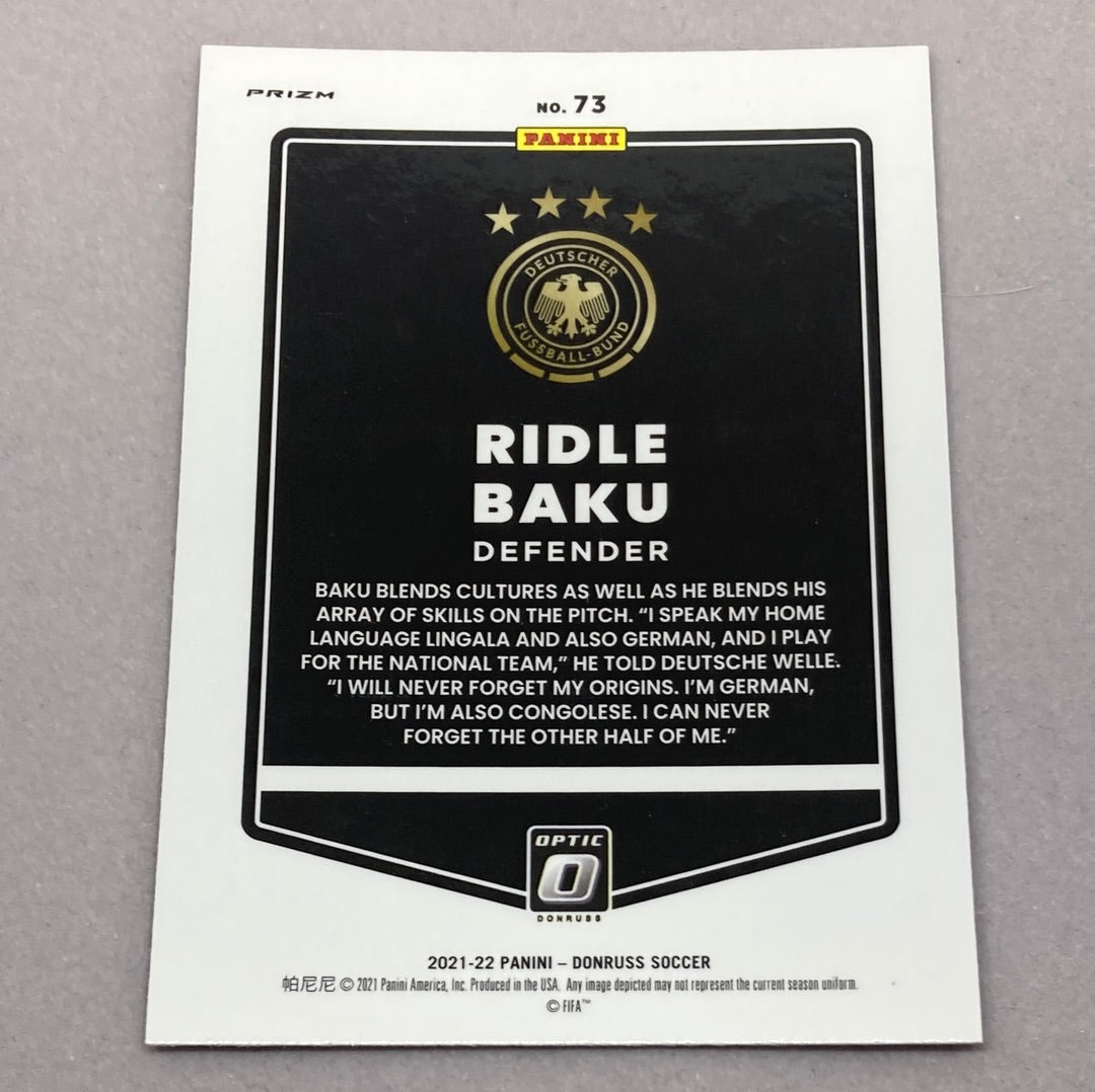 2021-22 Panini Donruss Optic Ridle Baku Silver Soccer Card Panini