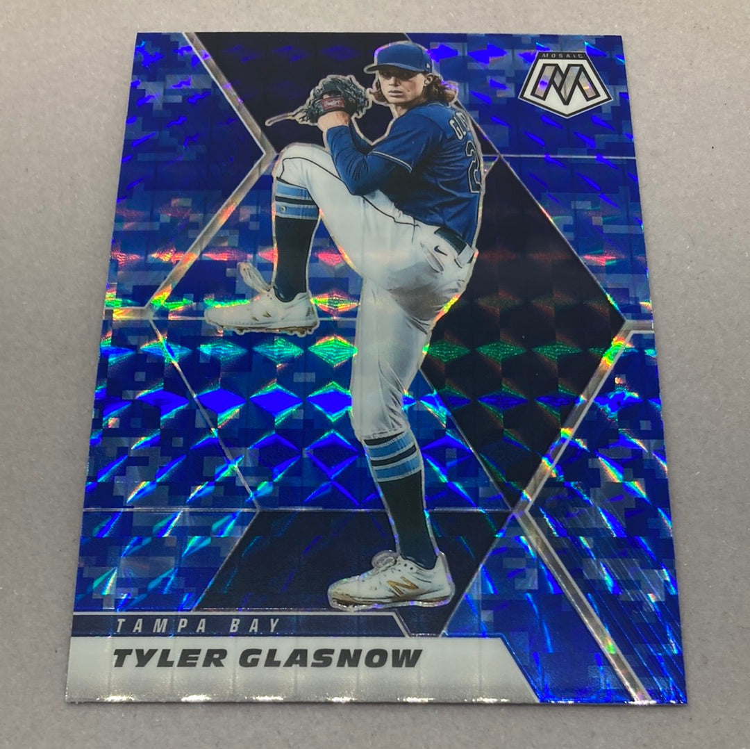 2021 Panini Mosaic Tyler Glasnow Blue Mosaic Baseball Card Panini