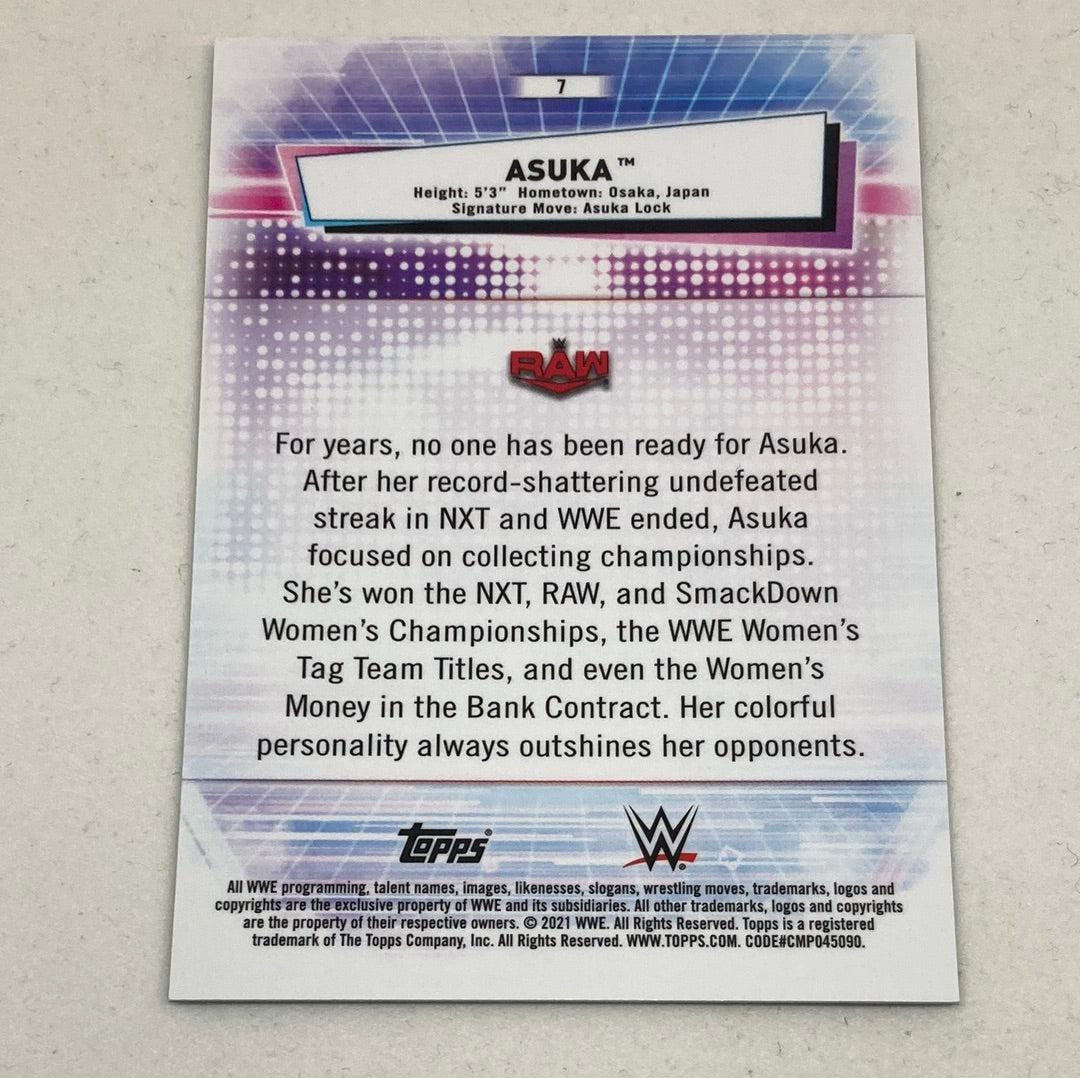 2021 Topps WWE Asuka 3/99 Topps