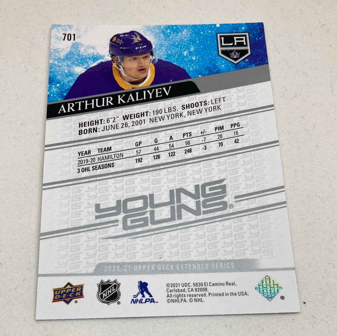 2020-21 Upper Deck Arthur Kaliyev Young Guns Upper Deck