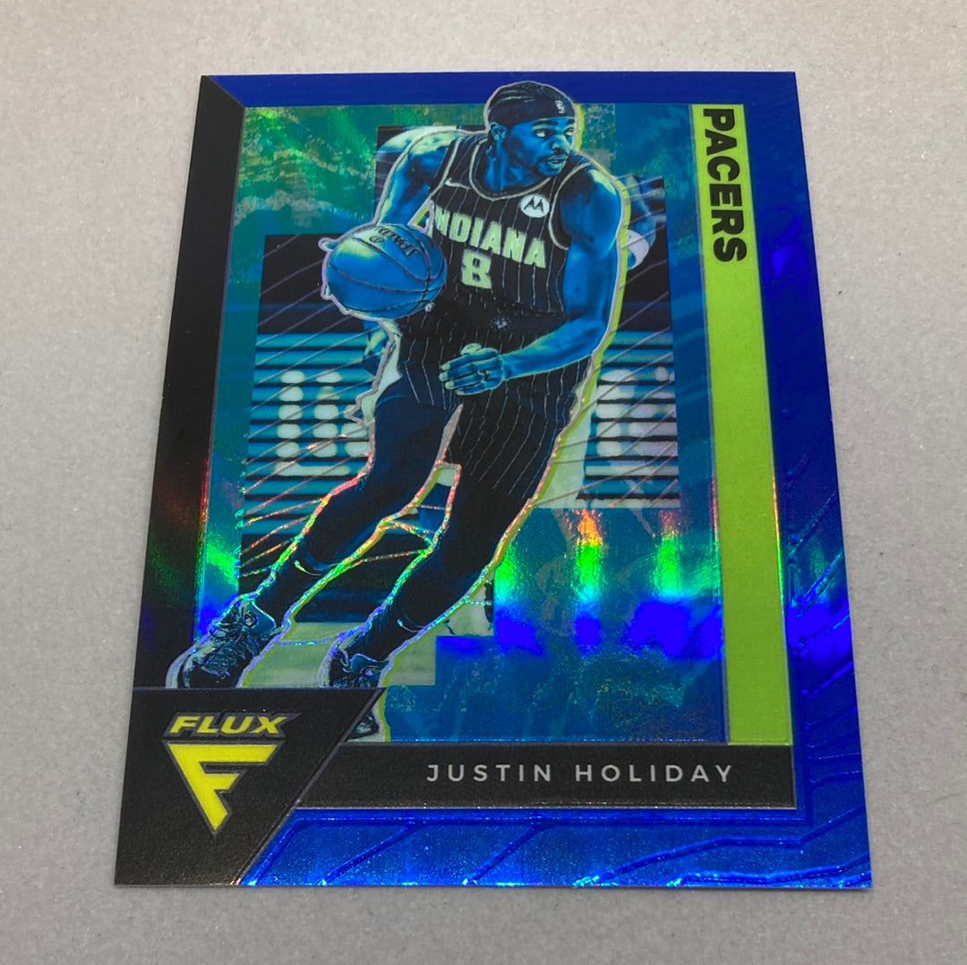 2020-21 Panini Flux Justin Holiday 81/99 Blue Prizm Card Panini