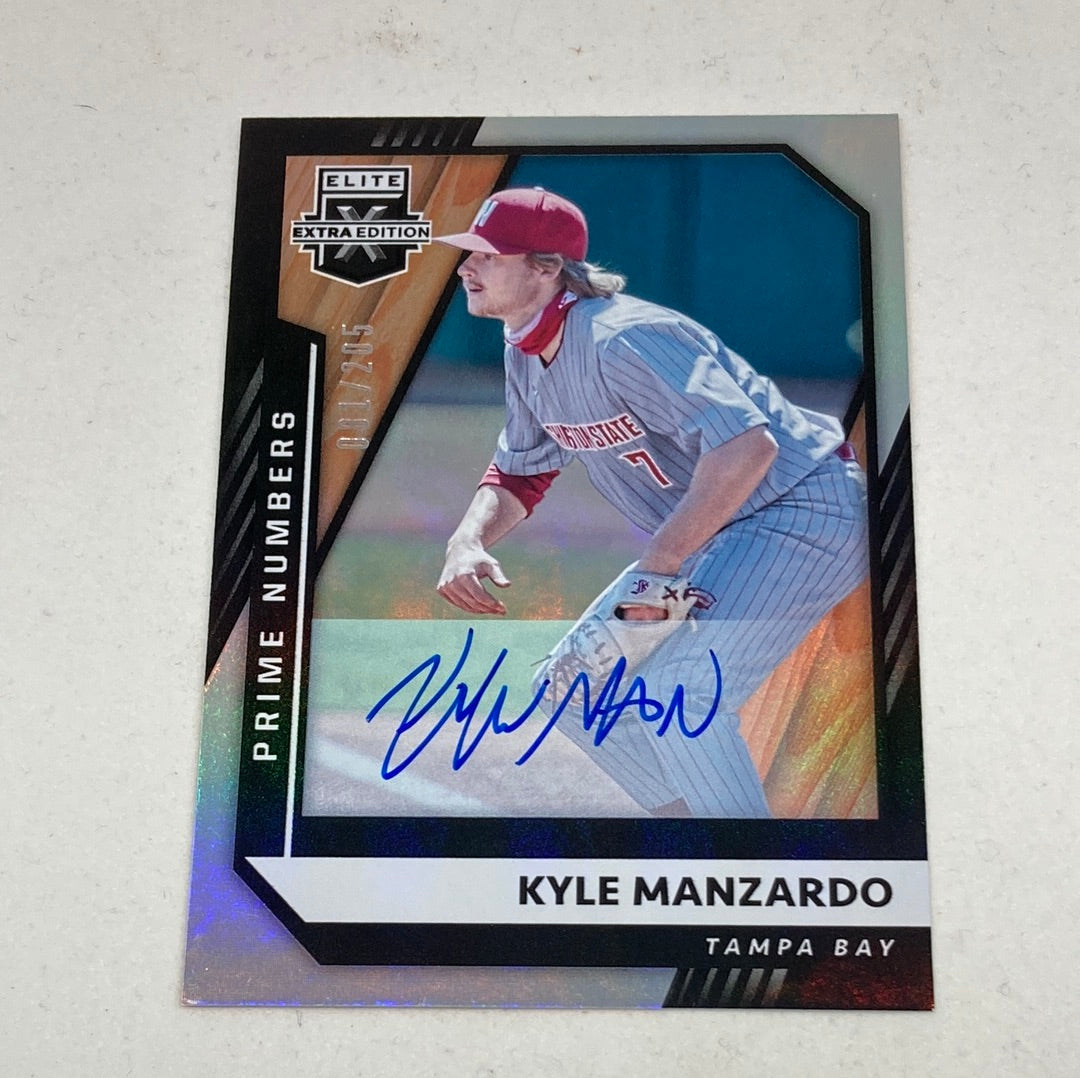 2021 Panini Extra Edition Kyle Manzardo Autograph 81/205 Baseball Card Panini