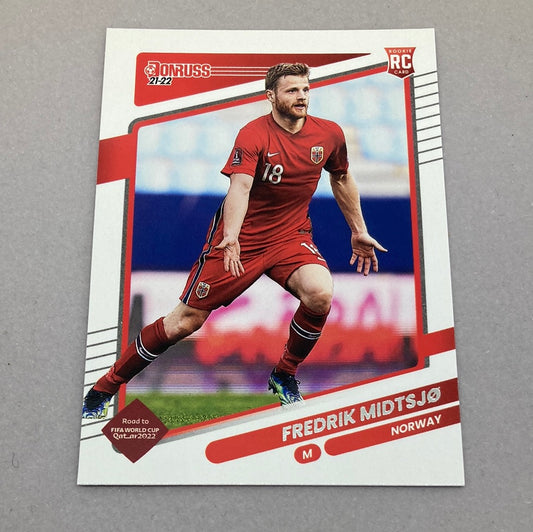 2021-22 Panini Donruss Fredrik Midtsjo Rookie Soccer Card Panini