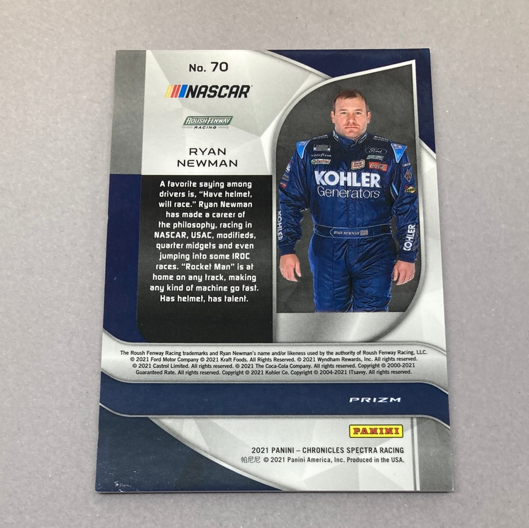 2021 Panini Chronicles Spectra Ryan Newman Nascar Card Panini