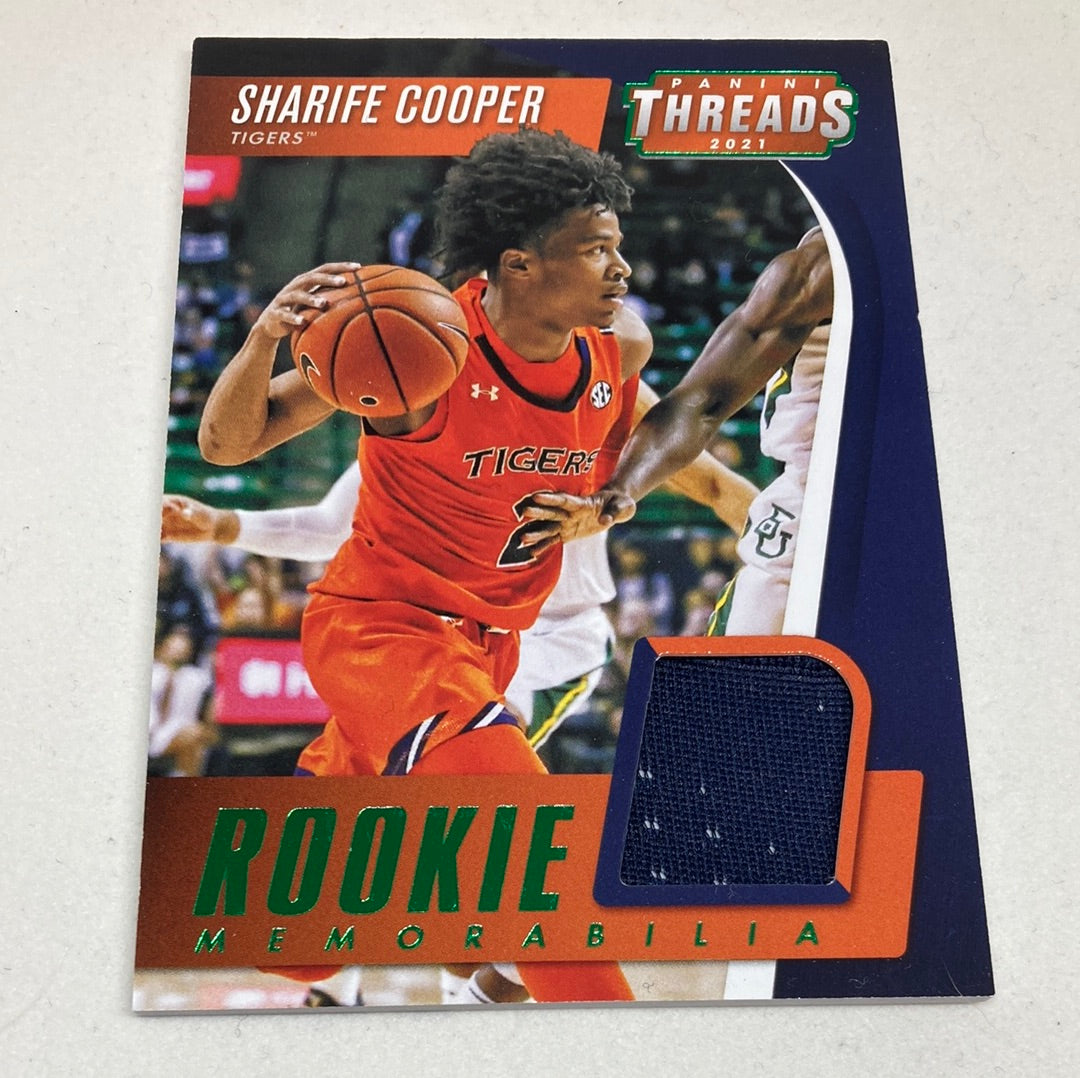 2021 Panini Chronicles Threads Sharife Cooper Rookie Memorabilia Panini