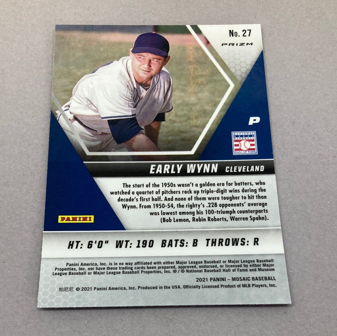 2021 Panini Mosaic Early Wynn Silver Prizm Baseball Card Panini