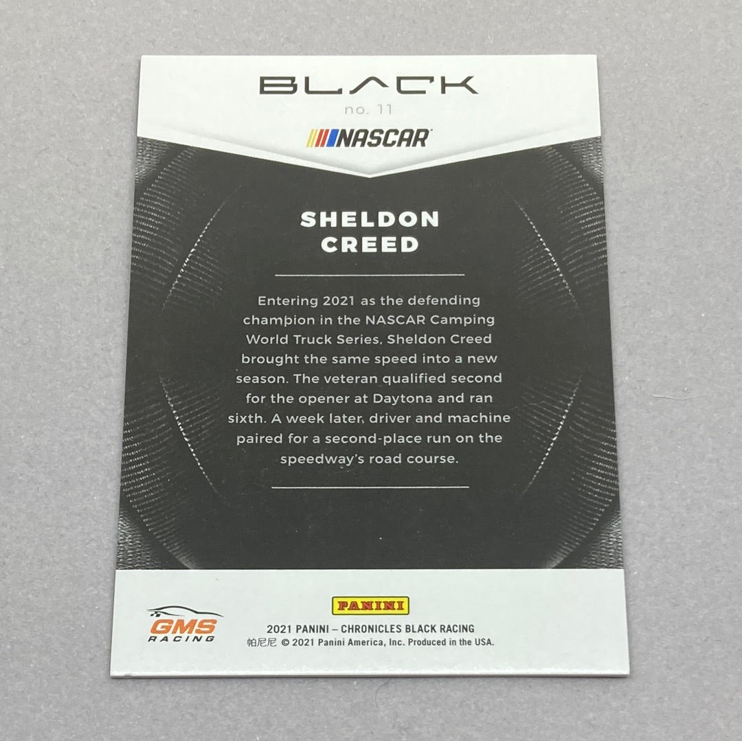 2021 Panini Chronicles Black Sheldon Creed Rookie Card Panini