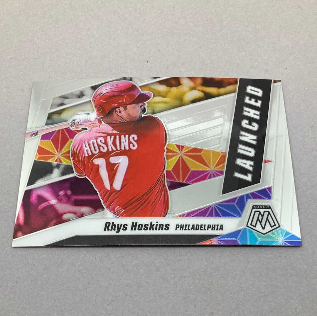 2021 Panini Mosaic Rhys Hoskins Launched Baseball Card Panini