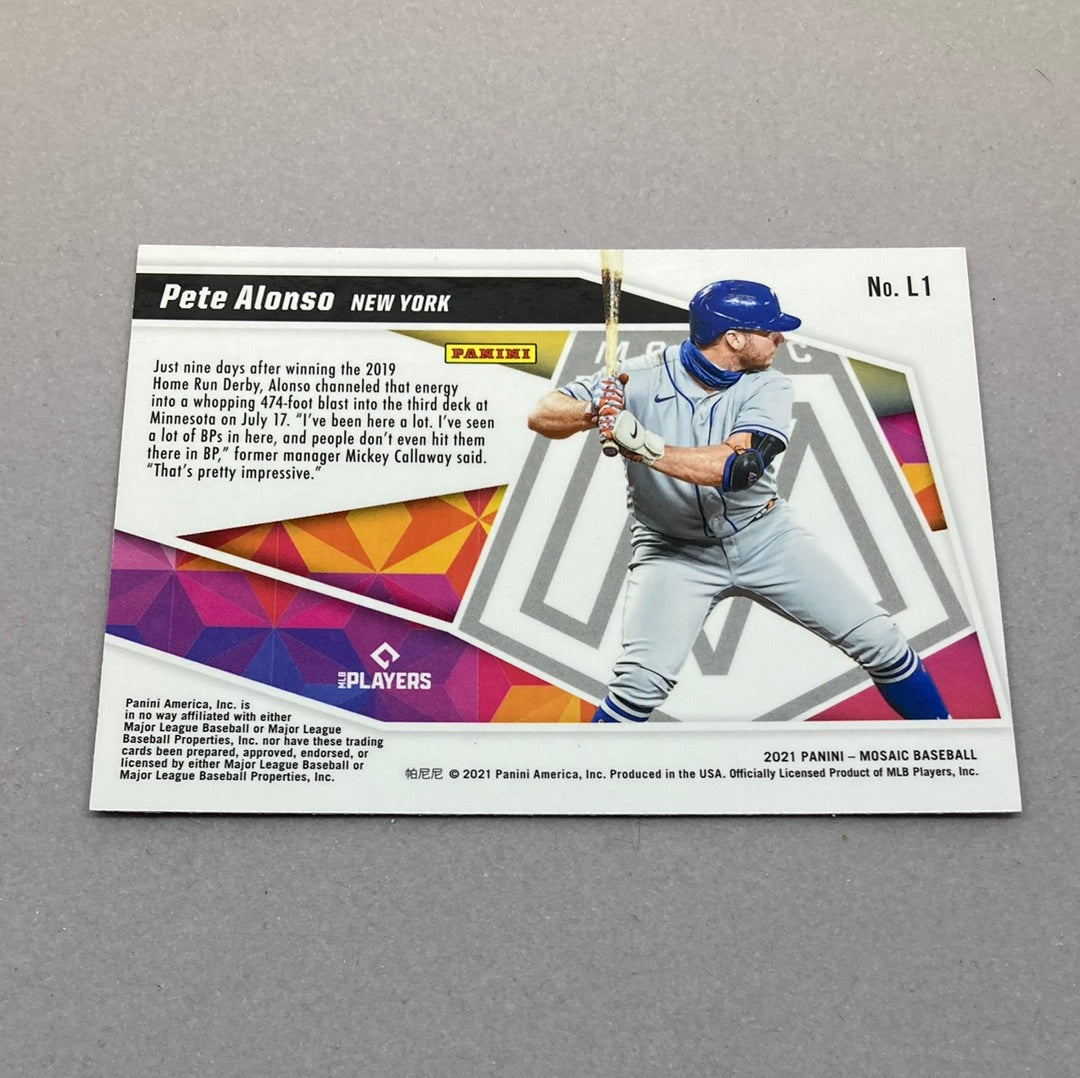 2021 Panini Mosaic Pete Alonso Launched Baseball Card Panini