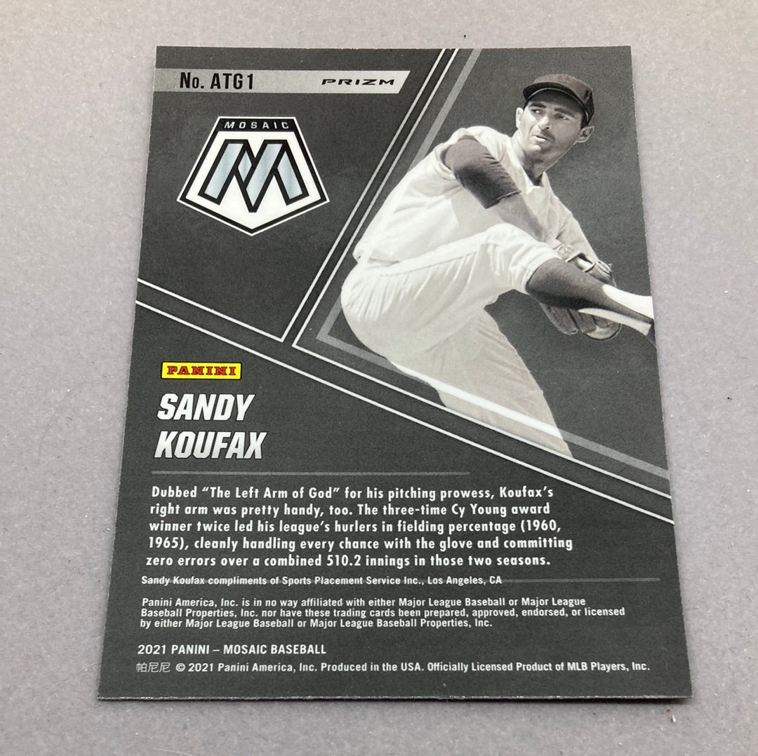 2021 Panini Mosaic Sandy Koufax All-Time Greats Baseball Card Panini