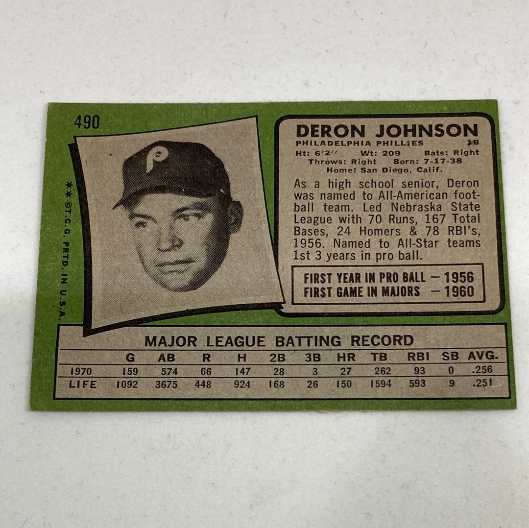 1971 Topps Deron Johnson Baseball Card Topps