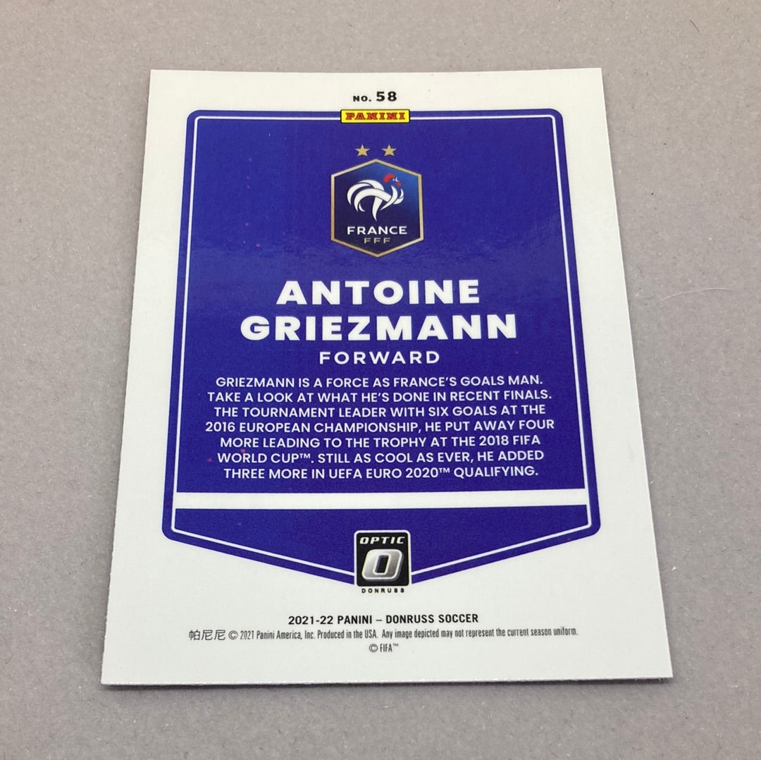 2021-22 Panini Donruss Optic Antoine Griezmann Soccer Card Panini